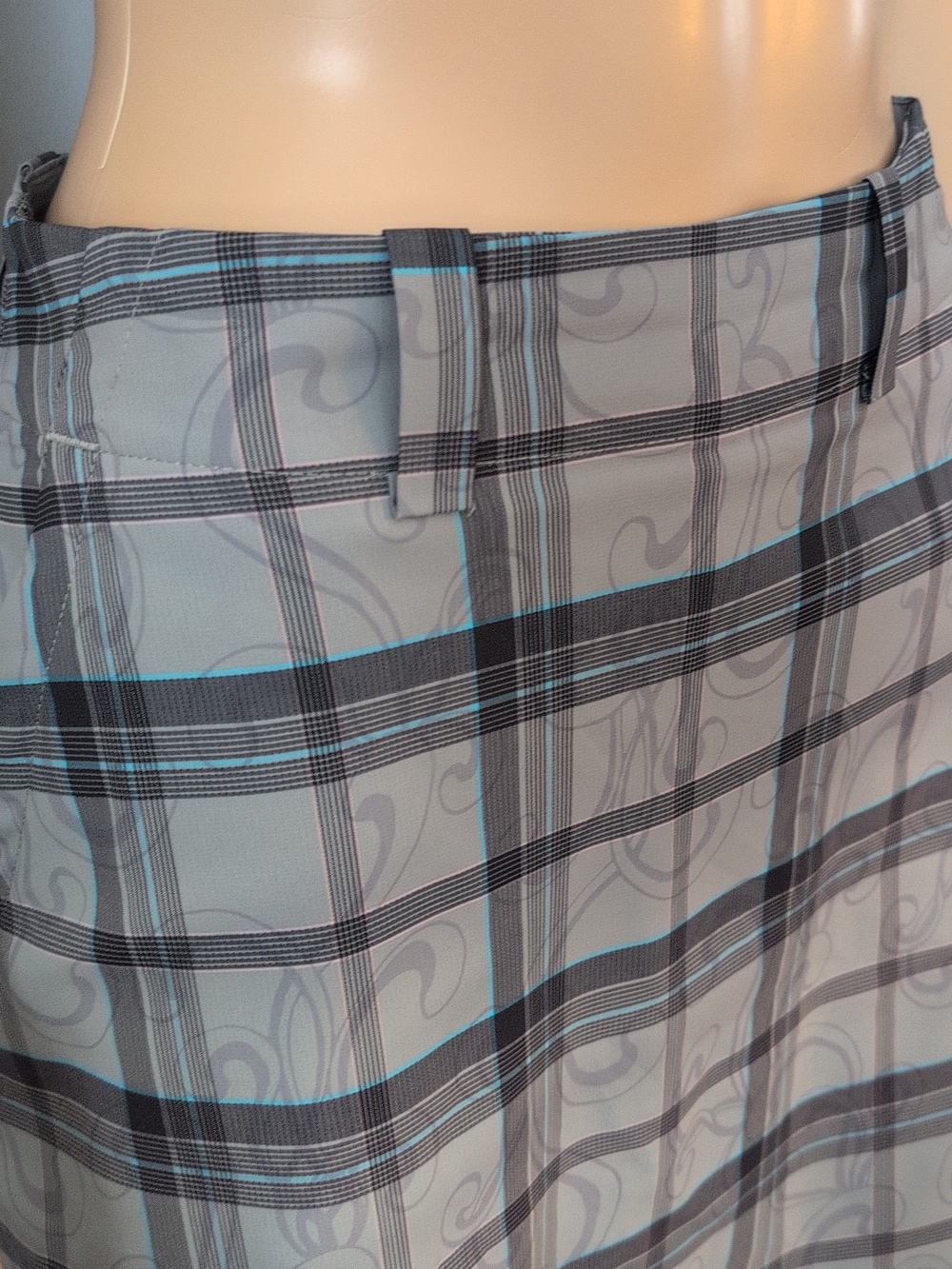 Nike Golf Dri-FIT Plaid Paisley Skort Grey Blue Size 2 - Picture 4 of 13